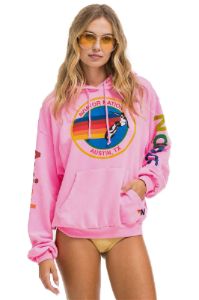 AVIATOR NATION AUSTIN RELAXED PULLOVER HOODIE - NEON PINK sold by Aviator Nation