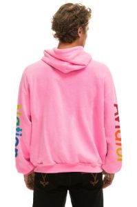 AVIATOR NATION AUSTIN RELAXED PULLOVER HOODIE - NEON PINK sold by Aviator Nation