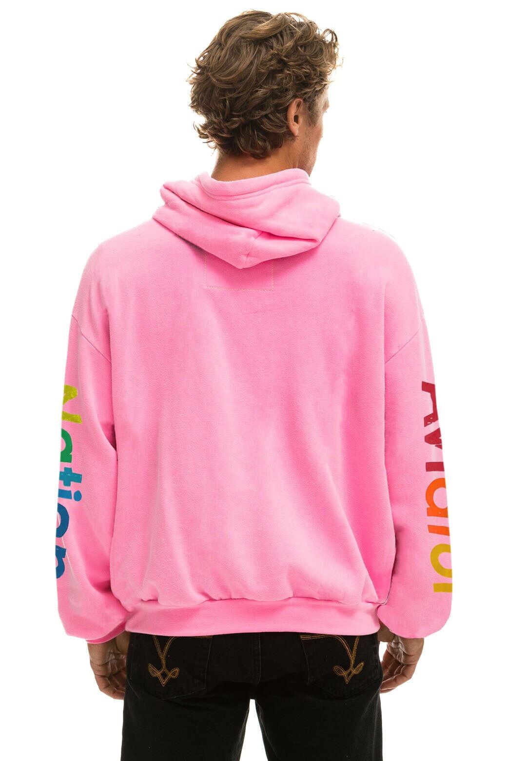 AVIATOR NATION AUSTIN RELAXED PULLOVER HOODIE - NEON PINK sold by Aviator Nation product image thumbnail 4