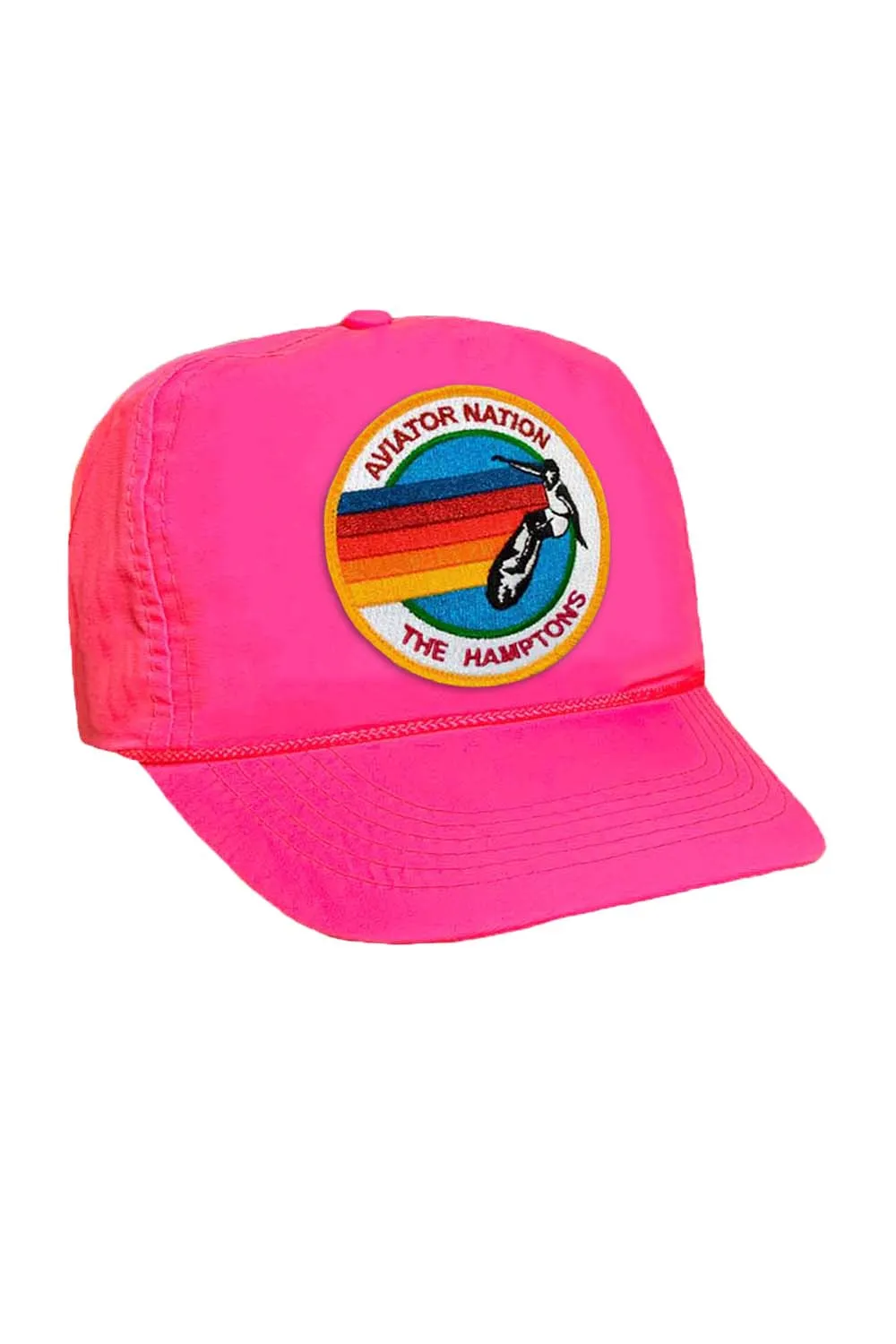 SIGNATURE HAMPTONS VINTAGE NYLON TRUCKER HAT sold by Aviator Nation