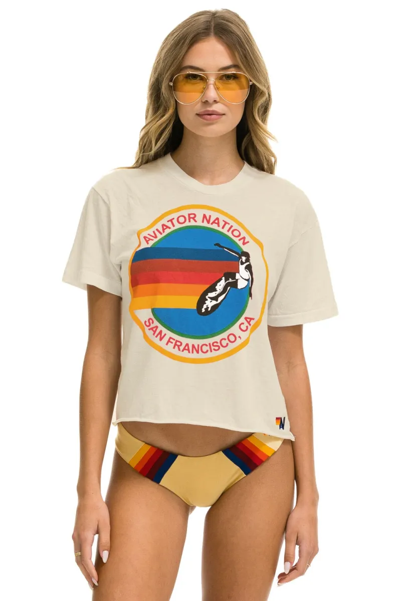 SIGNATURE SF BOYFRIEND TEE - VINTAGE WHITE sold by Aviator Nation