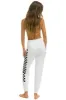 CHECK LEG SWEATPANTS - WHITE sold by Aviator Nation