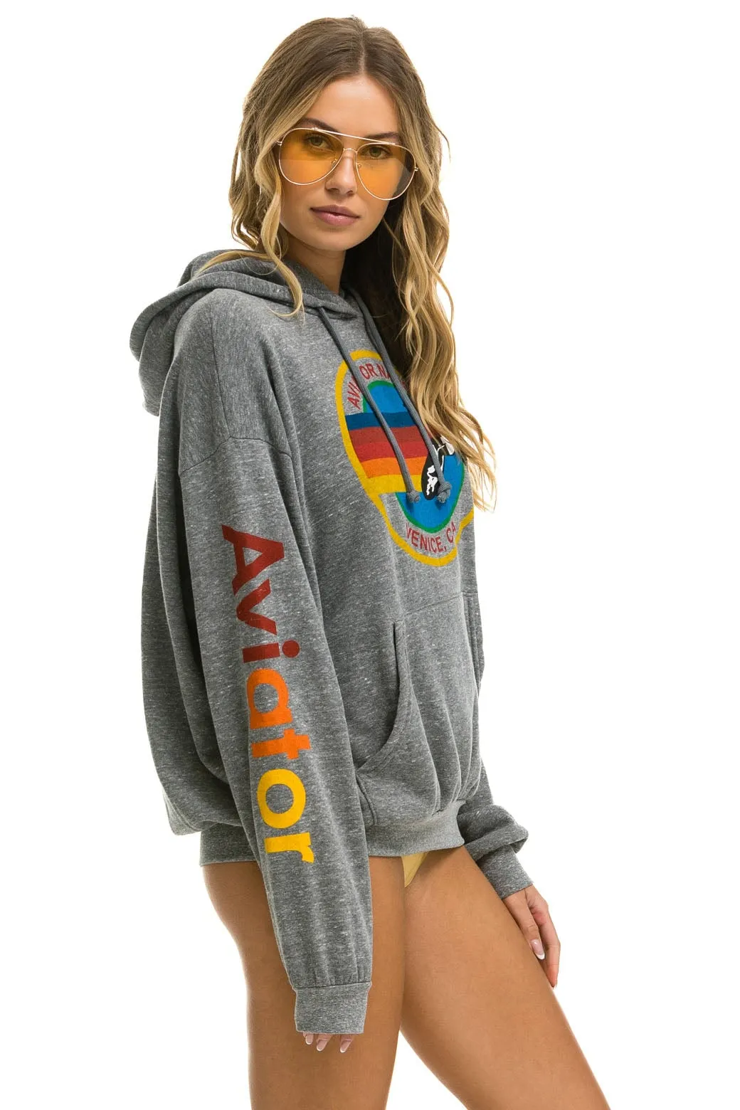 AVIATOR NATION RELAXED PULLOVER HOODIE - HEATHER GREY sold by Aviator Nation product image thumbnail 4