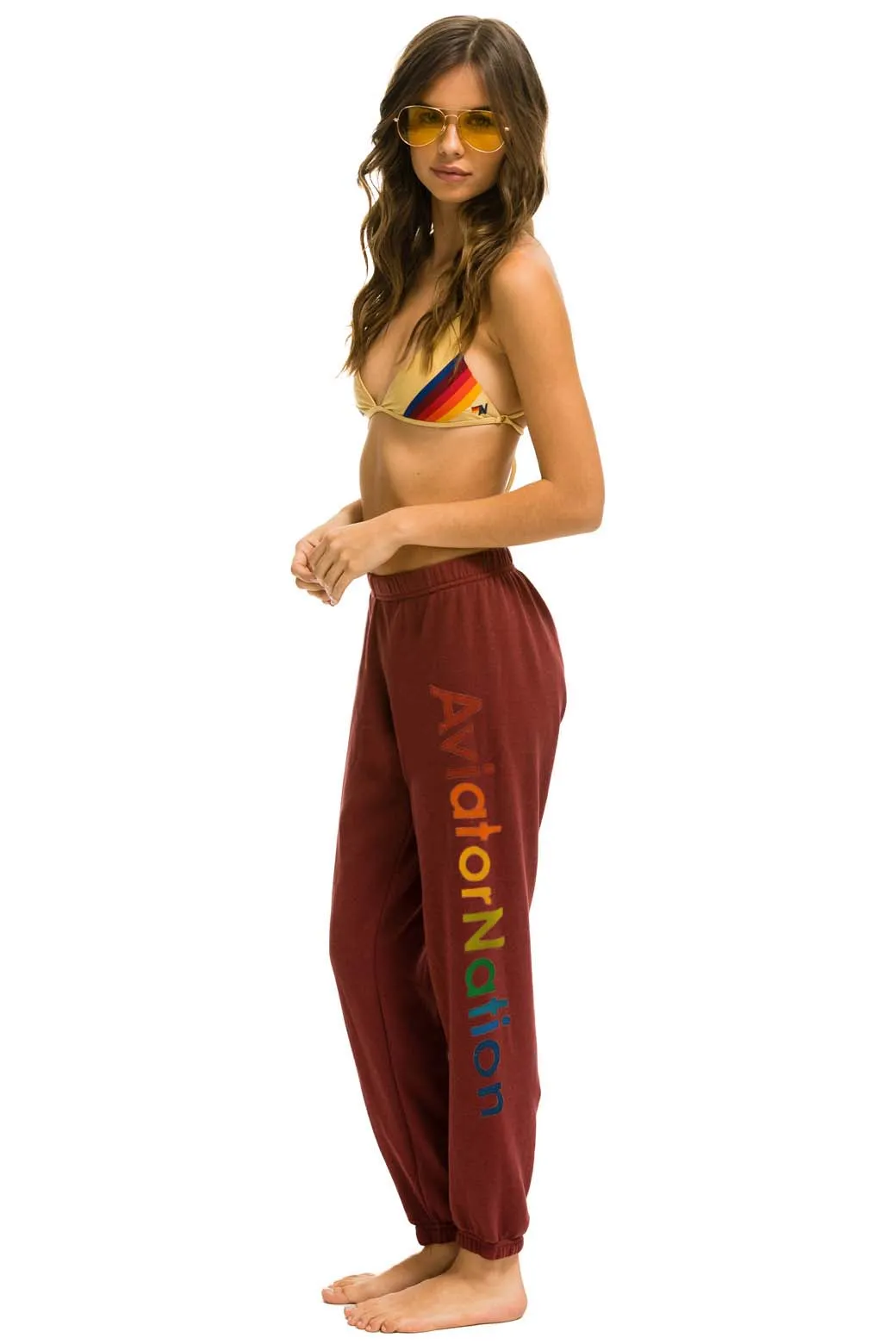 AVIATOR NATION NASHVILLE SWEATPANTS - CLARET sold by Aviator Nation product image thumbnail 2
