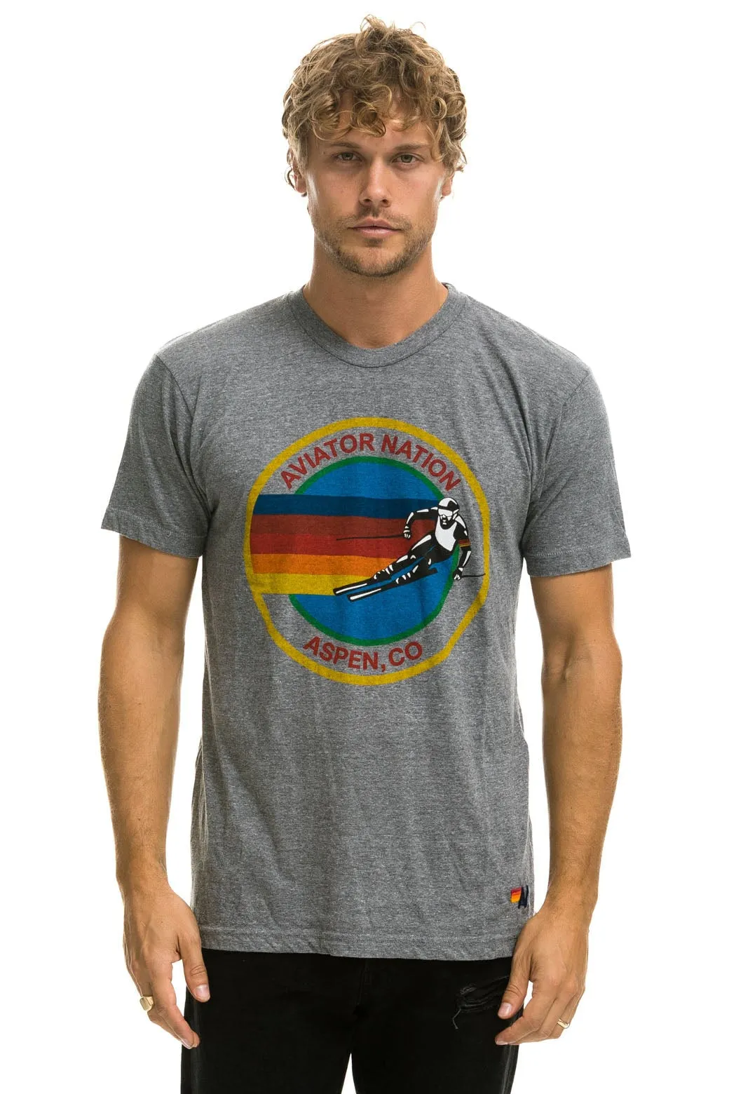 SIGNATURE ASPEN TEE - HEATHER GREY sold by Aviator Nation product image thumbnail 2