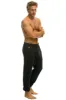 5 STRIPE SWEATPANTS - CHARCOAL // BLUE sold by Aviator Nation