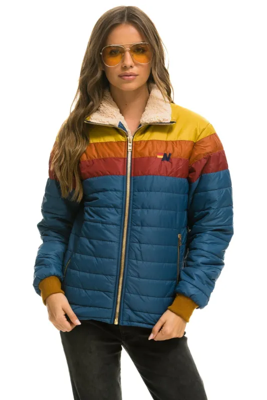 UNISEX TRAVELER LIGHTWEIGHT JACKET - SEA // RED sold by Aviator Nation