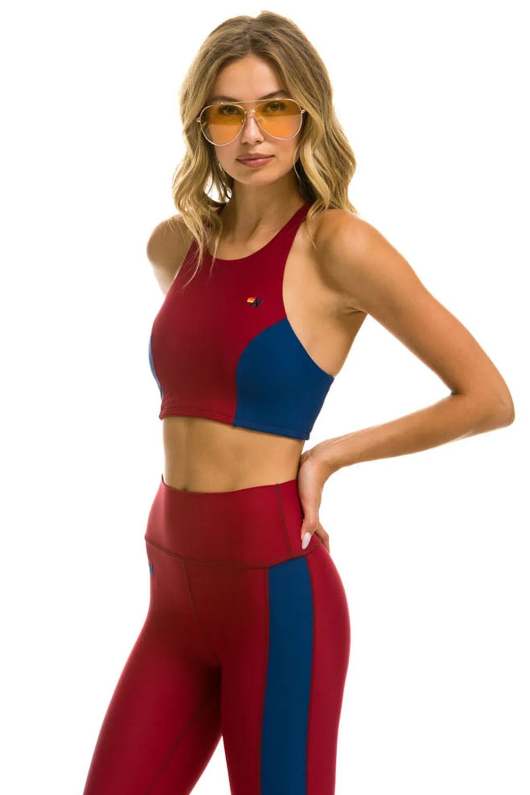 COLOR BLOCK RACER SPORTS BRA - BLAZER sold by Aviator Nation product image thumbnail 2