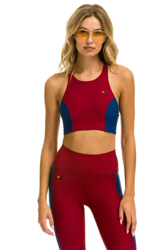 COLOR BLOCK RACER SPORTS BRA - BLAZER made by Aviator Nation