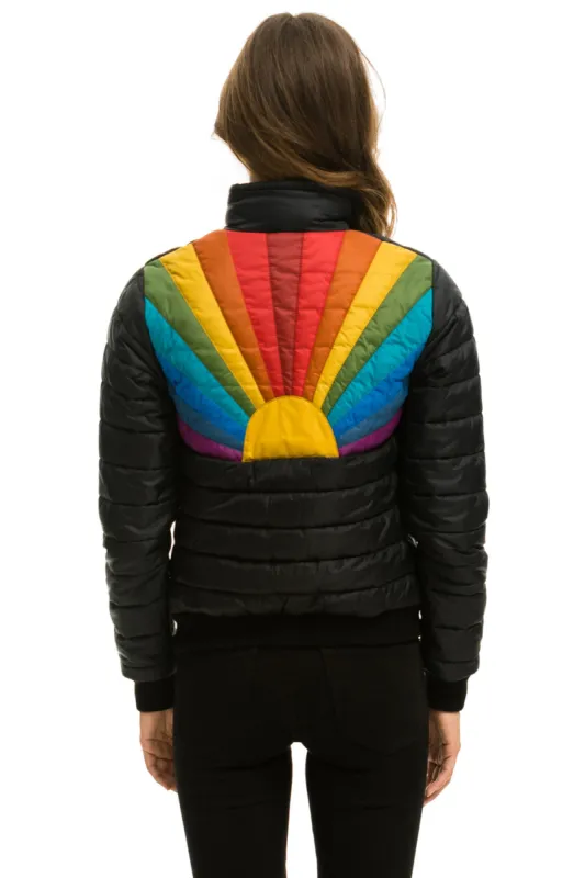 SUNBURST JACKET - GLOSSY BLACK sold by Aviator Nation
