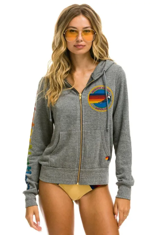 AVIATOR NATION ASPEN HOODIE - HEATHER GREY sold by Aviator Nation