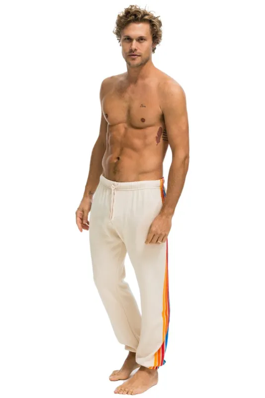 5 STRIPE SWEATPANTS - VINTAGE WHITE  2 sold by Aviator Nation