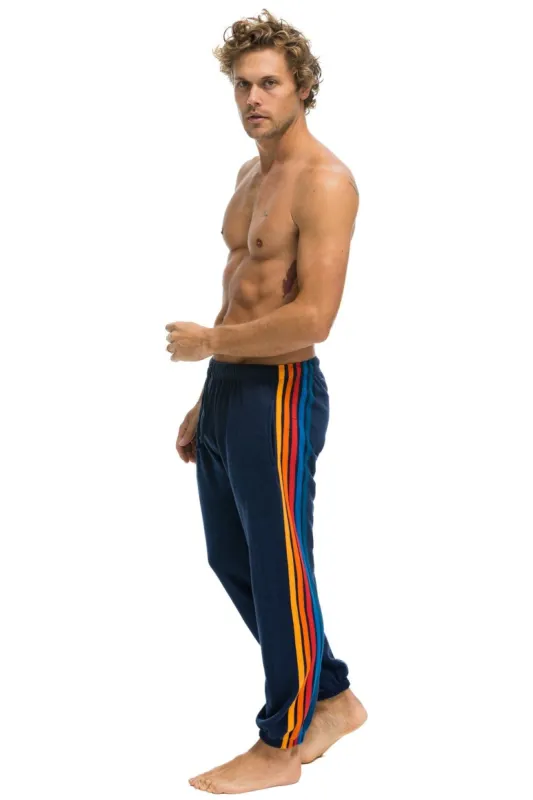 5 STRIPE SWEATPANTS - NAVY 2 sold by Aviator Nation