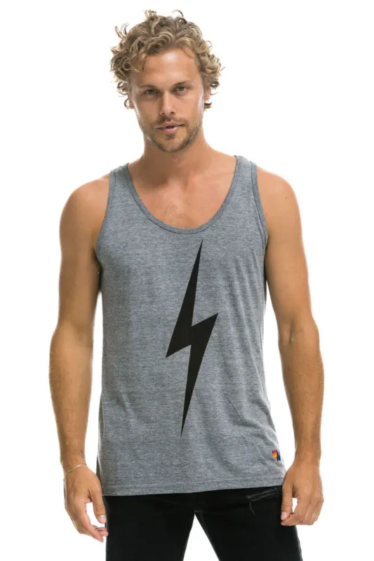 MEN'S BOLT  TANK - HEATHER GREY sold by Aviator Nation