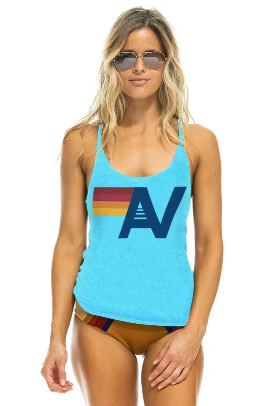 LOGO TANK - NEON BLUE sold by Aviator Nation