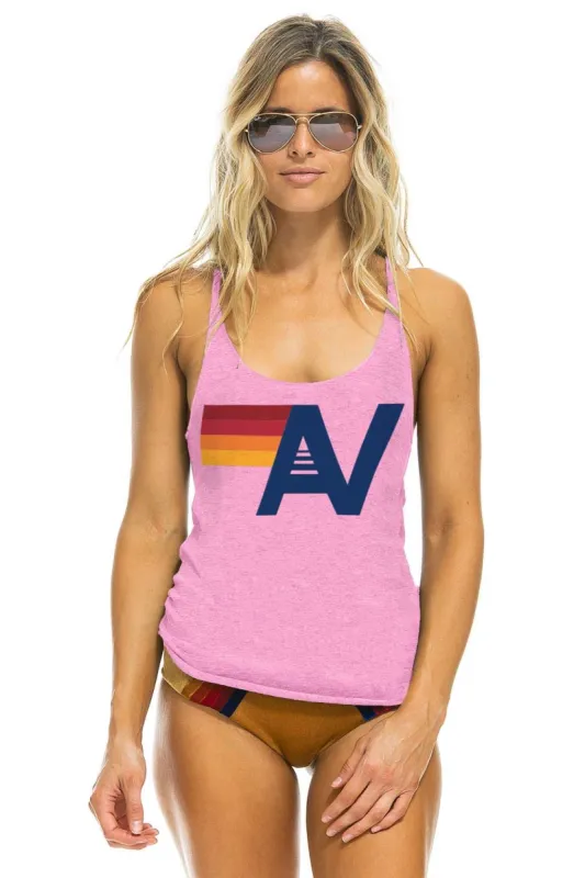 WOMEN'S LOGO TANK - NEON PINK sold by Aviator Nation