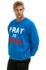 PRAY FOR SNOW RELAXED CREW SWEATSHIRT - OCEAN sold by Aviator Nation