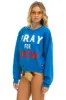 PRAY FOR SNOW RELAXED CREW SWEATSHIRT - OCEAN sold by Aviator Nation