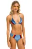 5 STRIPE VELVET TRIANGLE BIKINI TOP - ISLANDA sold by Aviator Nation