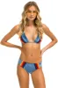 5 STRIPE VELVET TRIANGLE BIKINI TOP - ISLANDA sold by Aviator Nation