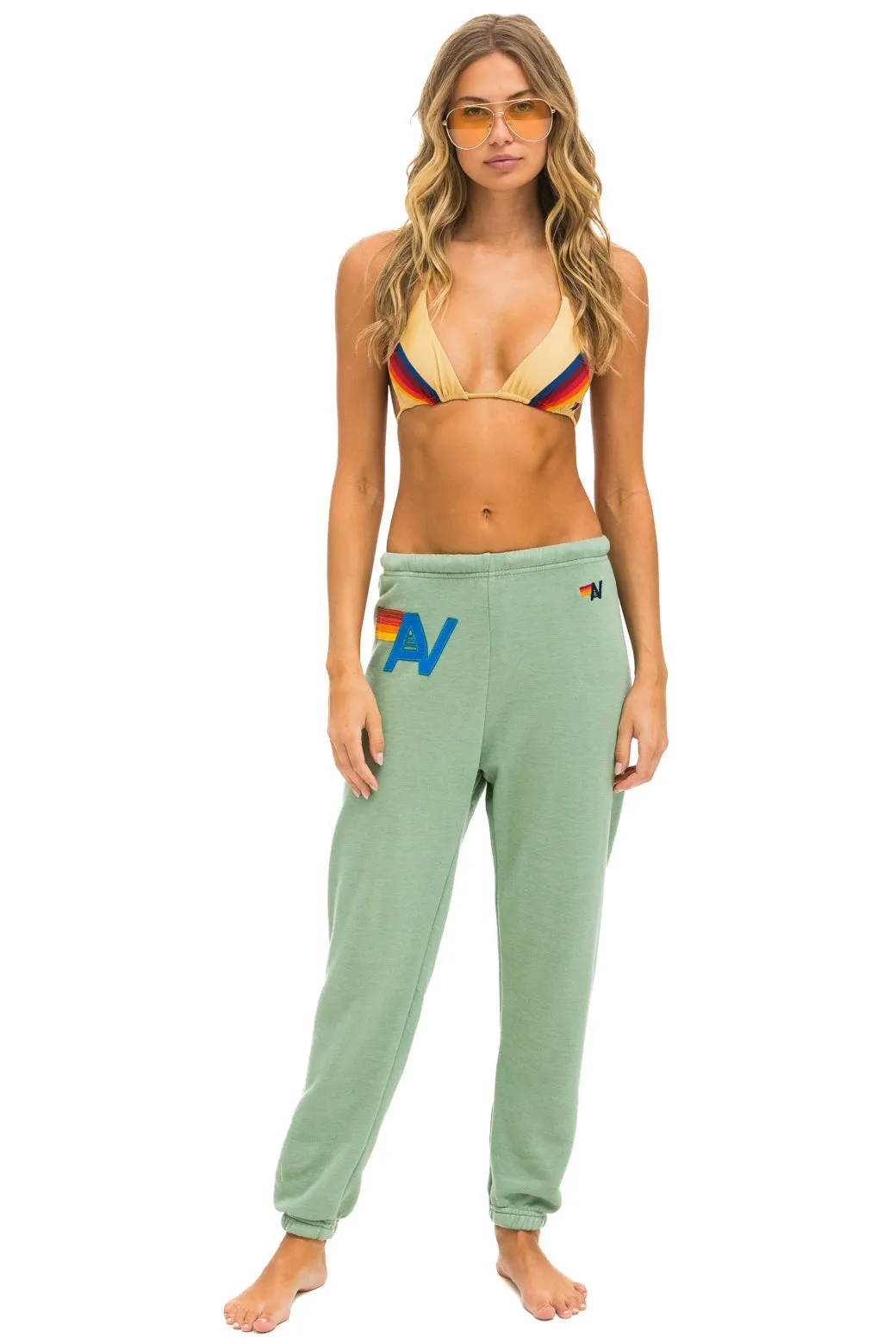 LOGO STITCH SWEATPANTS - SAGE sold by Aviator Nation