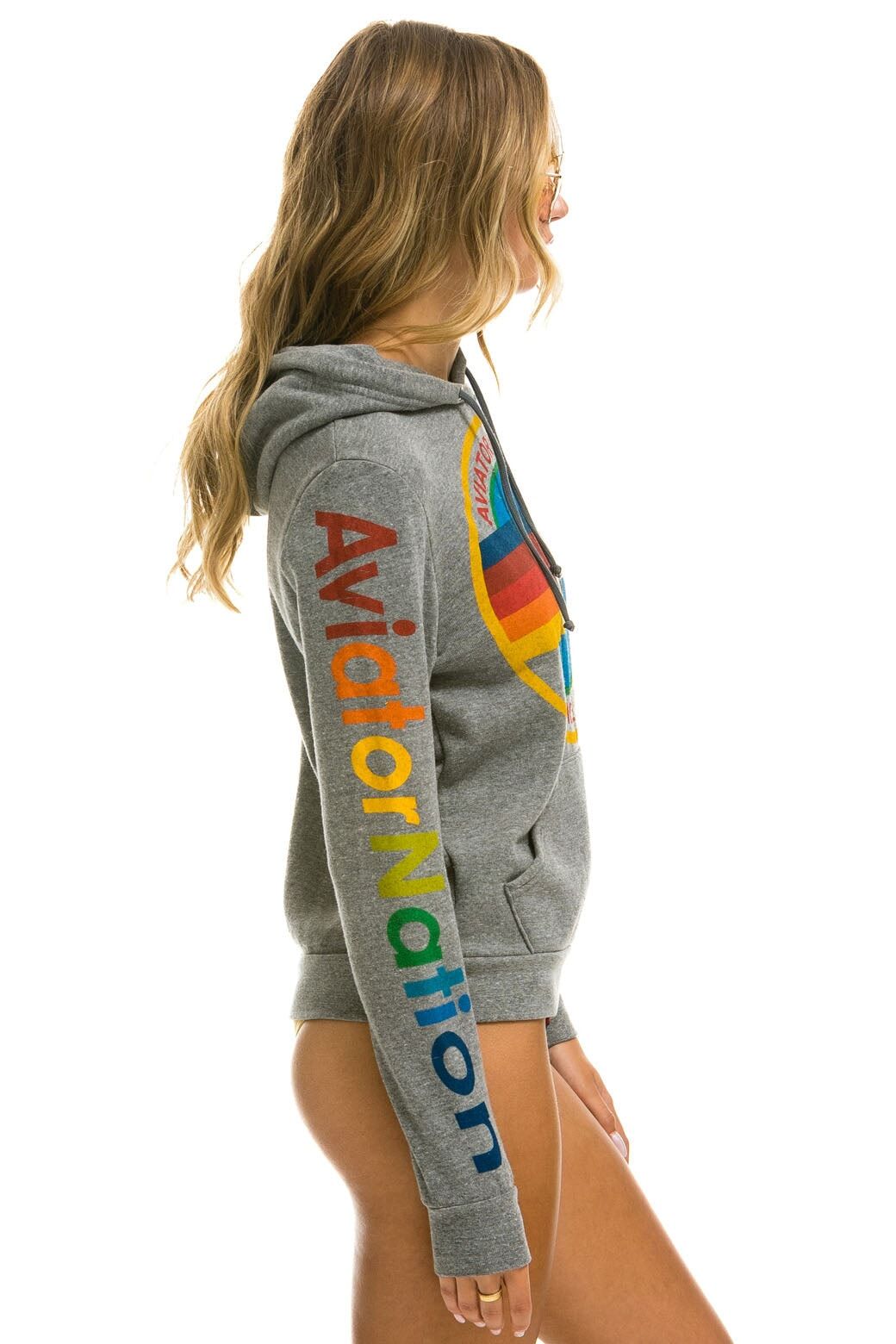 AVIATOR NATION AUSTIN HOODIE - HEATHER GREY sold by Aviator Nation product image thumbnail 2