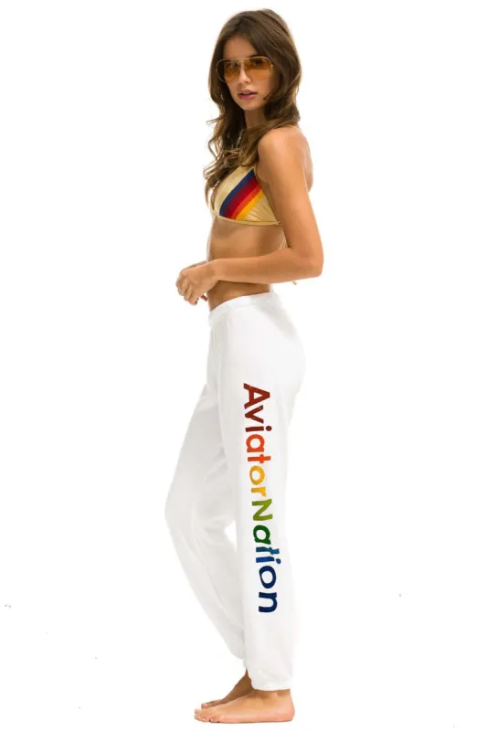 AVIATOR NATION VAIL SWEATPANTS - WHITE sold by Aviator Nation