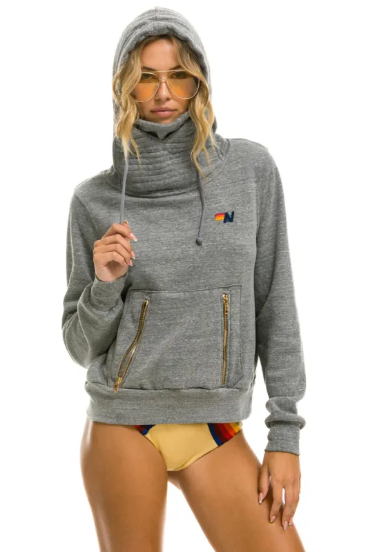 NINJA PULLOVER HOODIE - HEATHER GREY sold by Aviator Nation