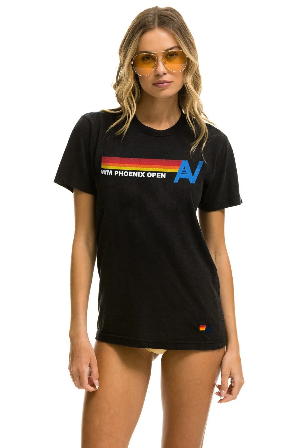 WASTE MANAGEMENT OPEN 2024 UNISEX CREW TEE - BLACK sold by Aviator Nation