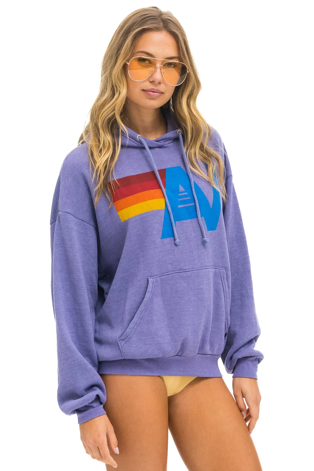 LOGO PULLOVER RELAXED HOODIE - LAVENDER sold by Aviator Nation product image thumbnail 5