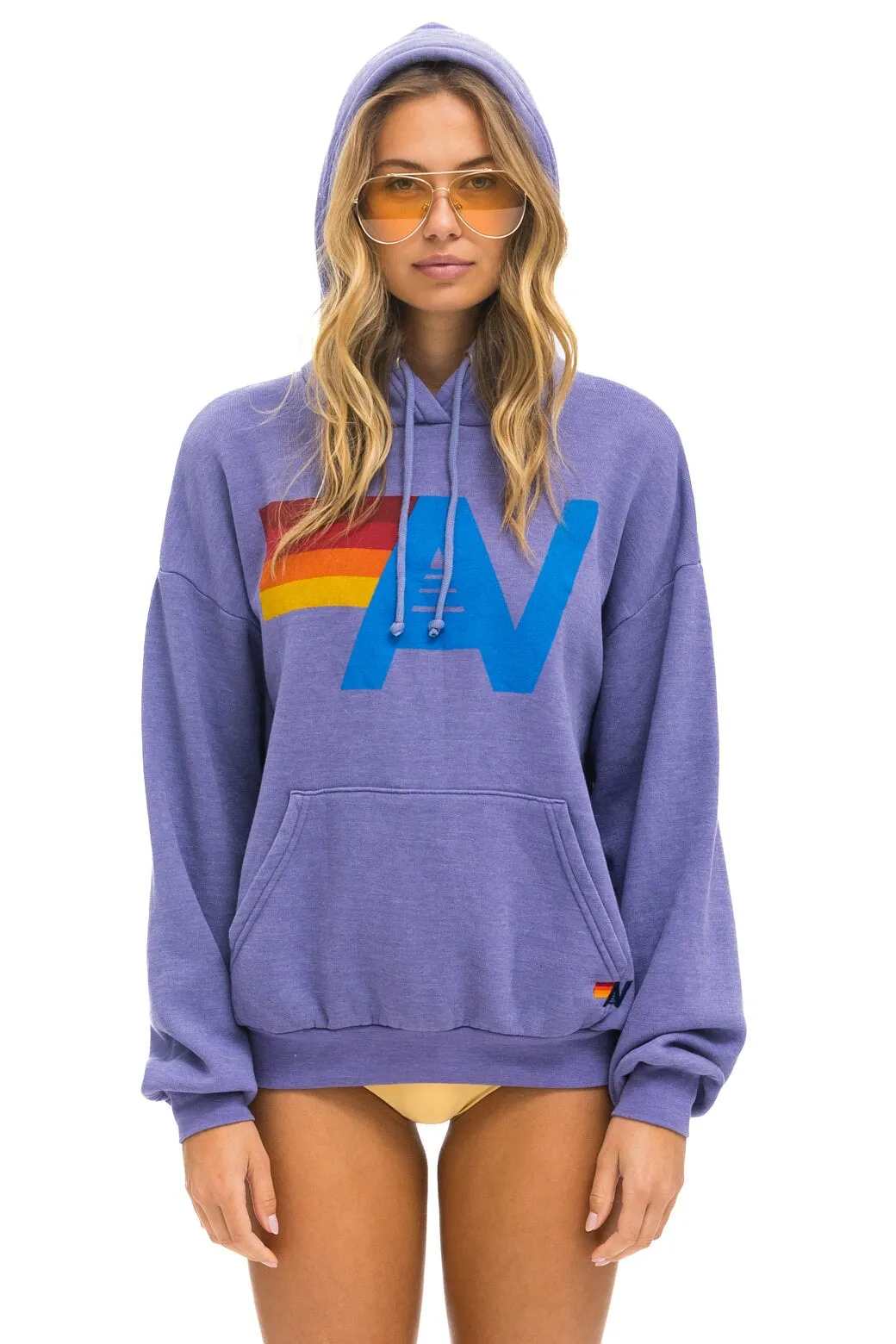 LOGO PULLOVER RELAXED HOODIE - LAVENDER sold by Aviator Nation