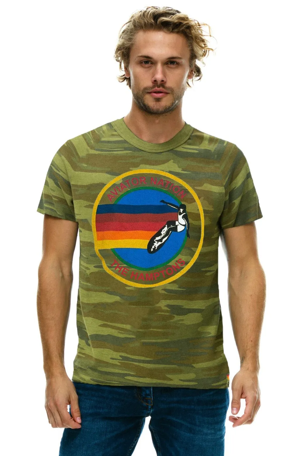 AVIATOR NATION HAMPTONS UNISEX CREW TEE - CAMO sold by Aviator Nation product image thumbnail 2