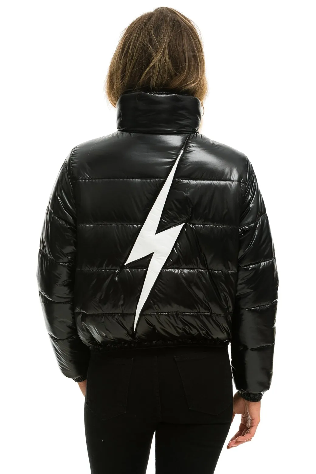 BOLT LUXE APRES PUFFER JACKET - GLOSSY BLACK sold by Aviator Nation product image thumbnail 2