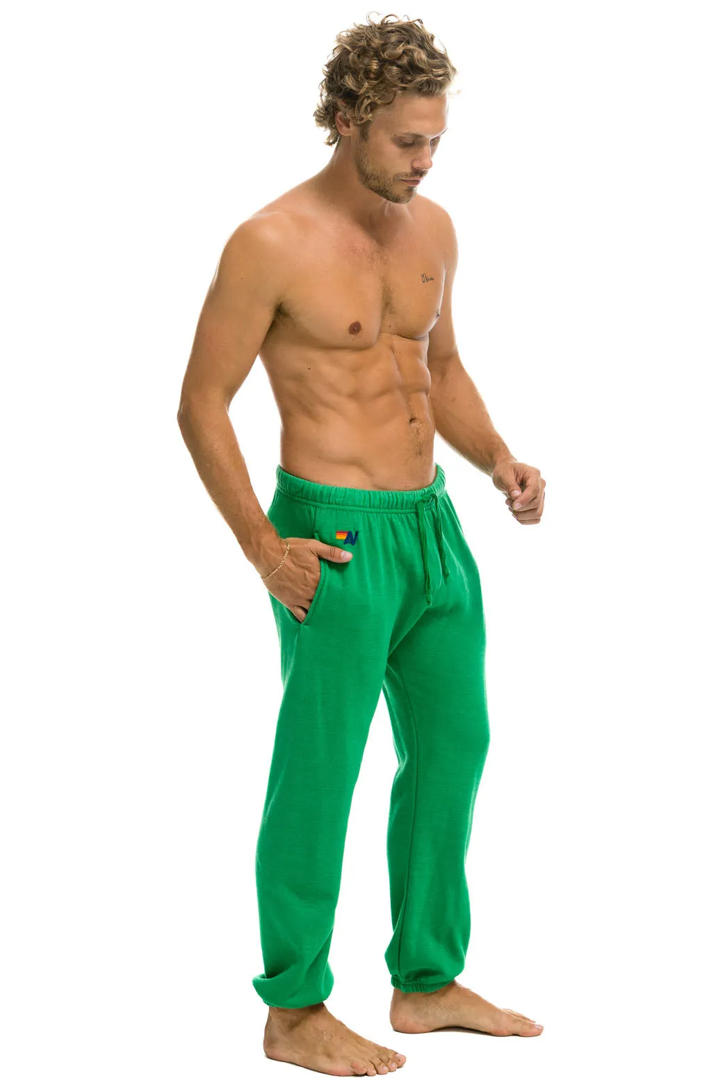 SMILEY 2 MENS SWEATPANTS - KELLY GREEN sold by Aviator Nation product image thumbnail 4