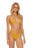 SPARKLE ST TROPEZ SCRUNCH CHEEKY BIKINI BOTTOMS - GOLD sold by Aviator Nation
