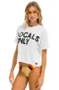 LOCALS ONLY BOYFRIEND TEE - WHITE sold by Aviator Nation