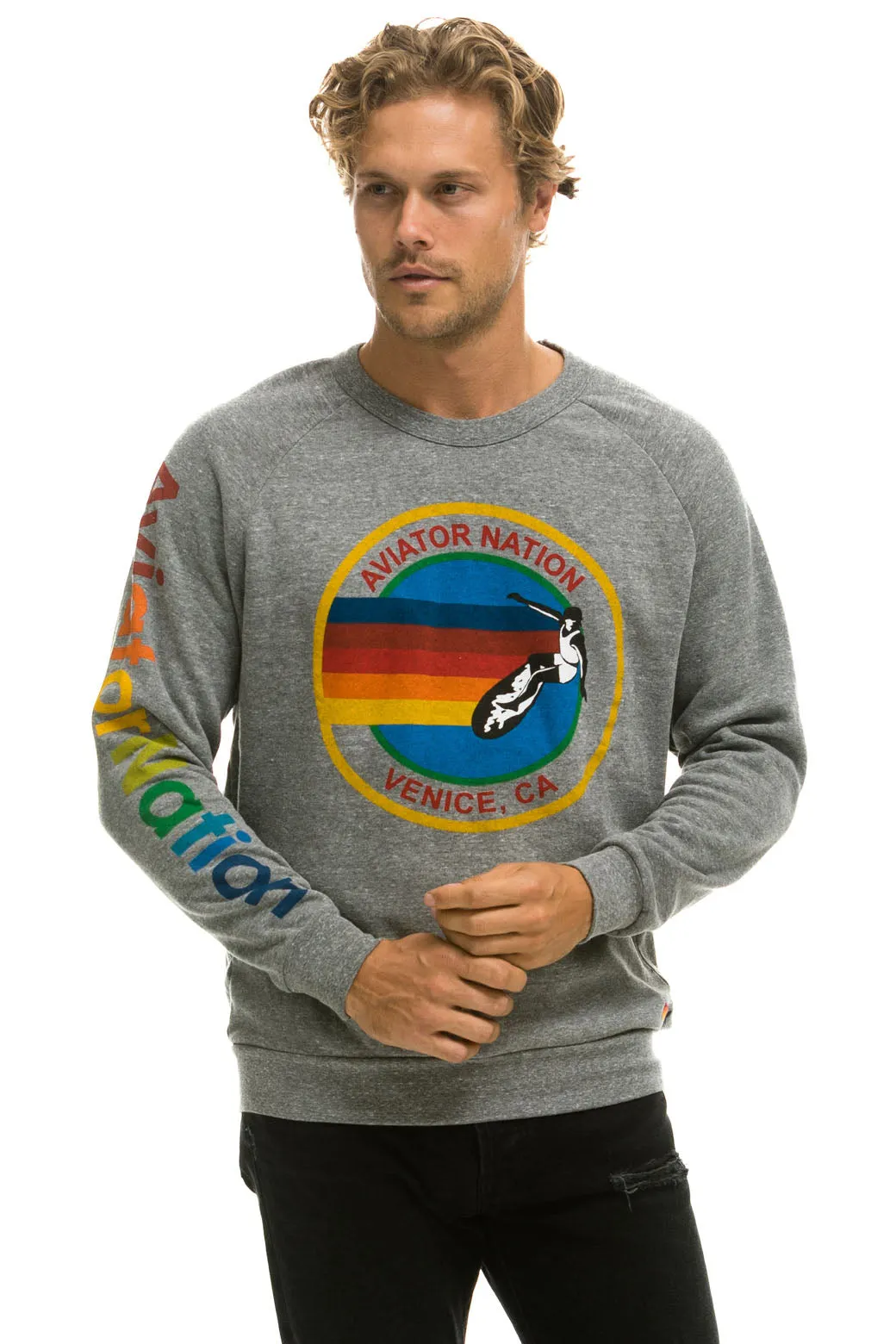 AVIATOR NATION SWEATSHIRT - HEATHER GREY sold by Aviator Nation product image thumbnail 2