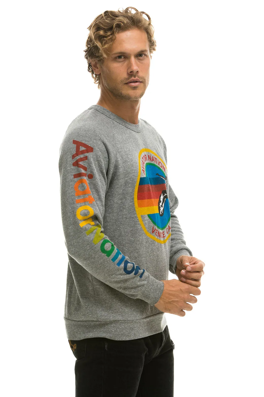 AVIATOR NATION SWEATSHIRT - HEATHER GREY sold by Aviator Nation product image thumbnail 4