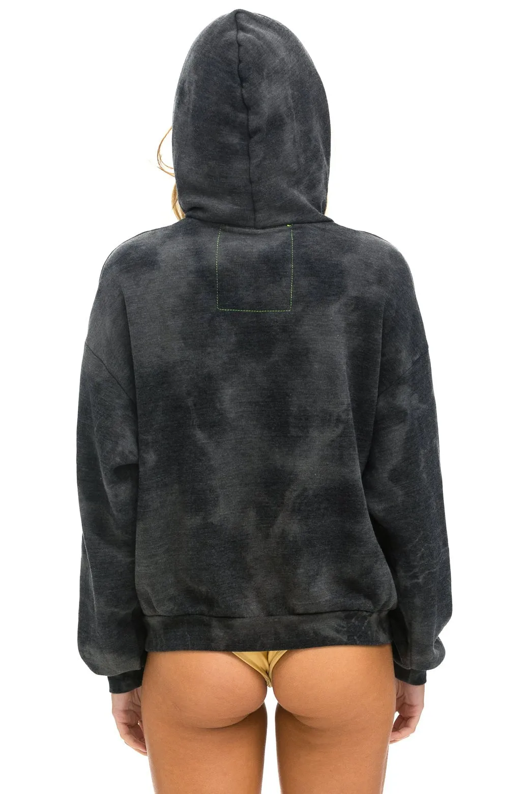 HAND DYED PULLOVER HOODIE RELAXED - TIE DYE VINTAGE CHARCOAL sold by Aviator Nation product image thumbnail 3