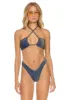 SPARKLE ST TROPEZ SCRUNCH CHEEKY BIKINI BOTTOMS - NAVY sold by Aviator Nation