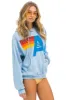 LOGO STITCH PULLOVER RELAXED HOODIE - ICE sold by Aviator Nation