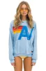 LOGO STITCH PULLOVER RELAXED HOODIE - ICE sold by Aviator Nation