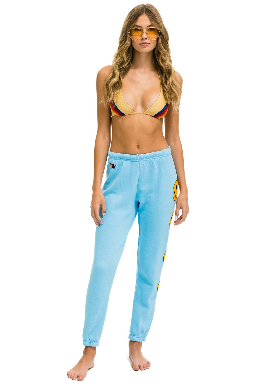 SMILEY 2 SWEATPANTS - SKY sold by Aviator Nation product image thumbnail 2
