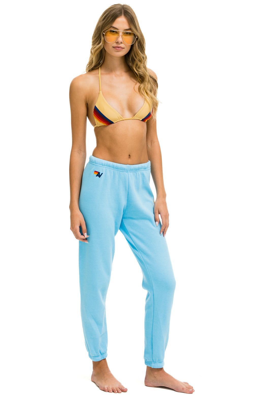 SMILEY 2 SWEATPANTS - SKY sold by Aviator Nation product image thumbnail 3