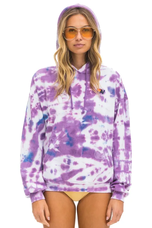 HAND DYED PULLOVER HOODIE RELAXED - TIE DYE MAGENTA sold by Aviator Nation