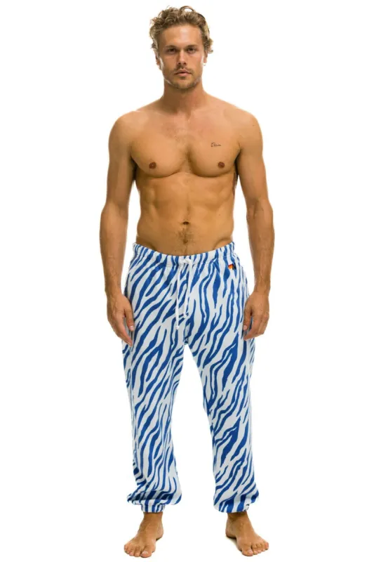 TIGER SWEATPANTS - BLUE TIGER sold by Aviator Nation