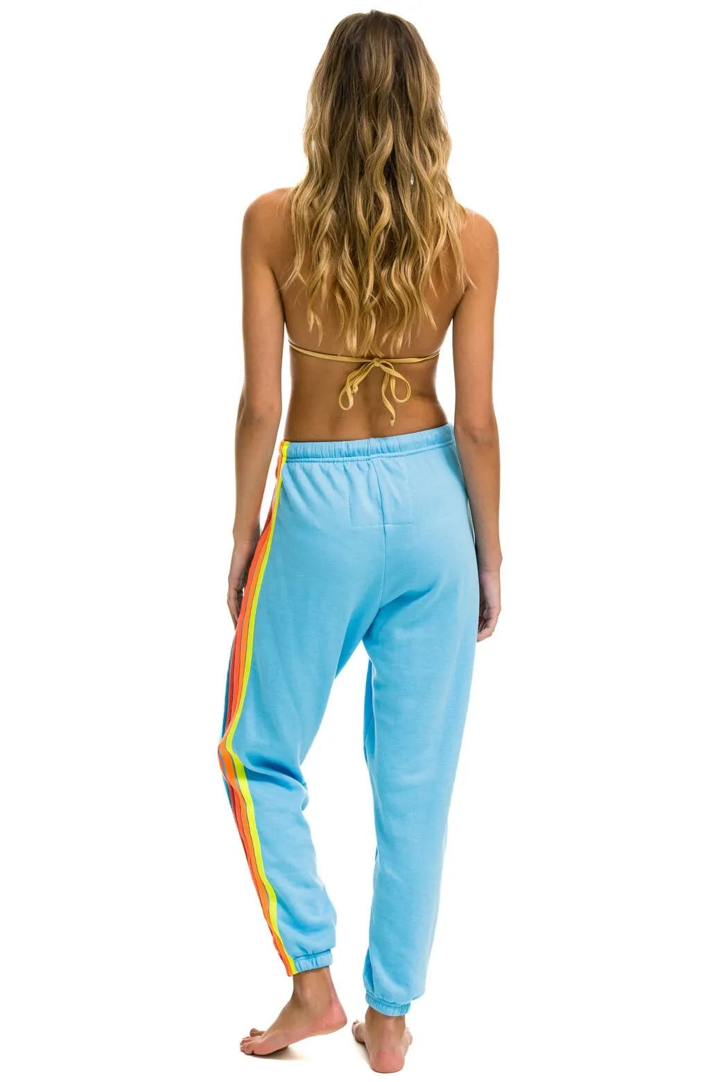 5 STRIPE SWEATPANTS - SKY // NEON RAINBOW sold by Aviator Nation product image thumbnail 5