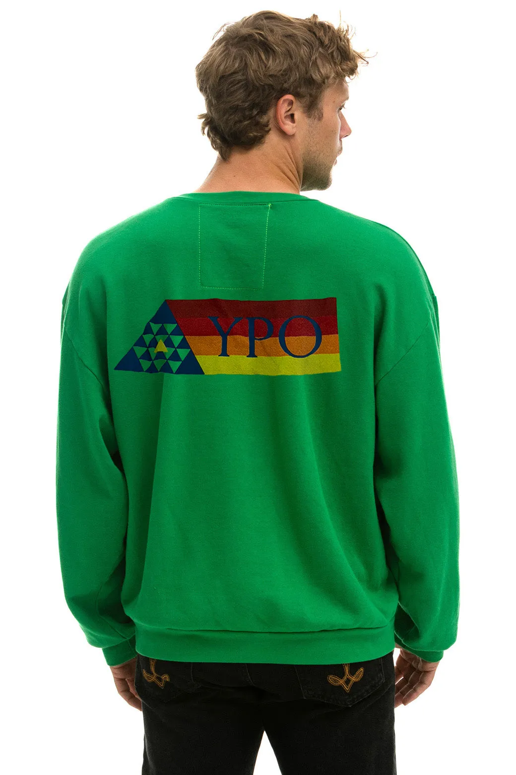 YPO 24 RELAXED CREW SWEATSHIRT - KELLY GREEN sold by Aviator Nation product image thumbnail 3