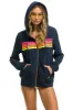 5 STRIPE HOODIE - HEATHER NAVY // NEON STRIPES sold by Aviator Nation