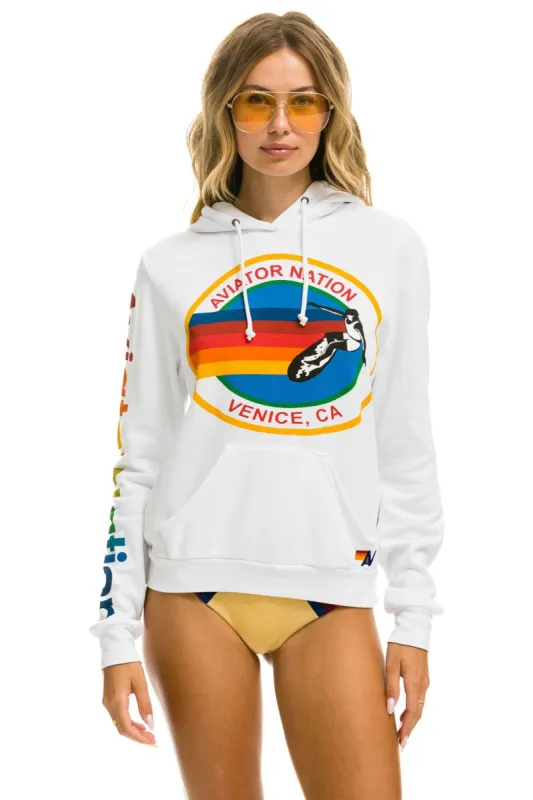 AVIATOR NATION PULLOVER HOODIE - WHITE sold by Aviator Nation